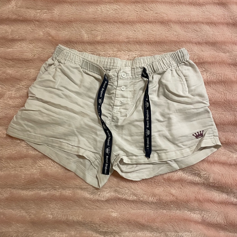 Size Small Royal Highnies ladies lounge shorts in white